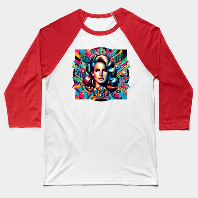 Lana Del Rey - Hey, Remember The 80's Baseball T-Shirt by Tiger Mountain Design Co.